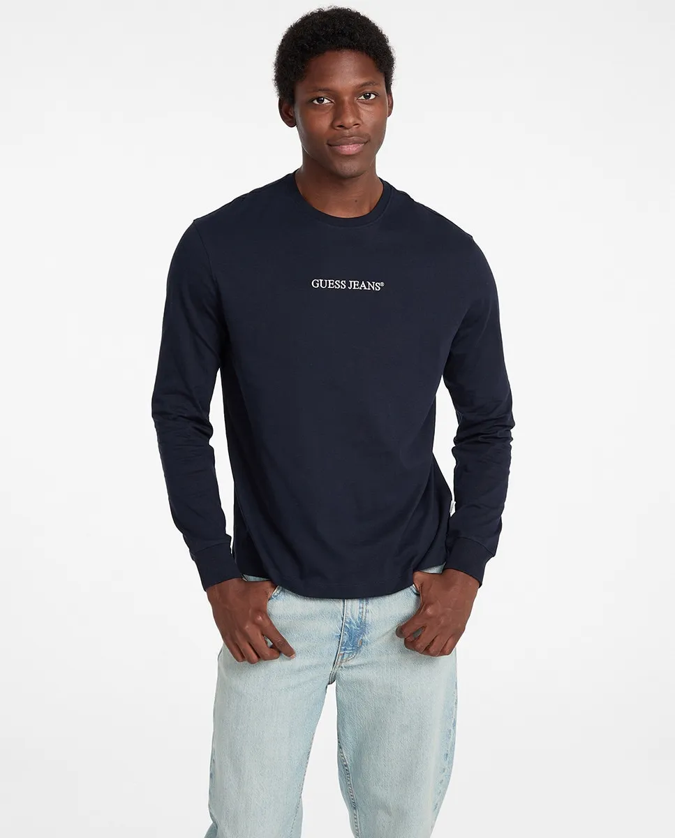 

Мужская футболка с длинным рукавом Guess Jeans, тёмно-синий