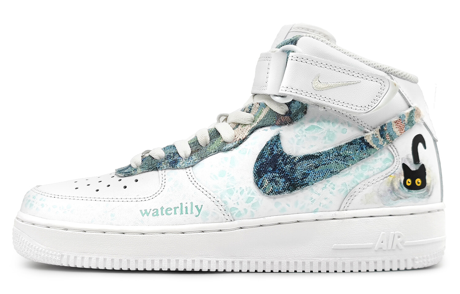 

Кроссовки Nike Air Force 1 Skateboarding Shoes Men Mid-top White, белый/черный
