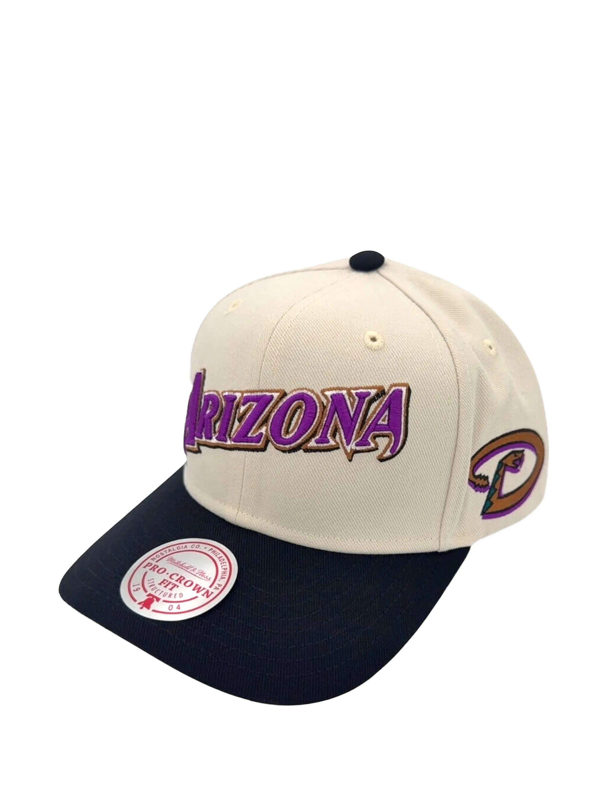 

Бейсболка с вышивкой MLB Arizona Diamondbacks Cooperstown Mitchell & Ness, нейтральный