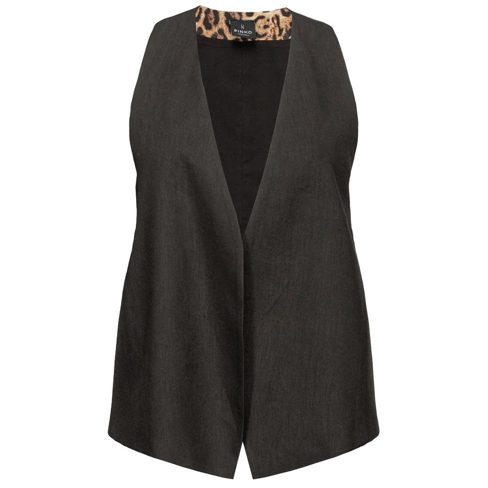 

Черный льняной жилет Pinko