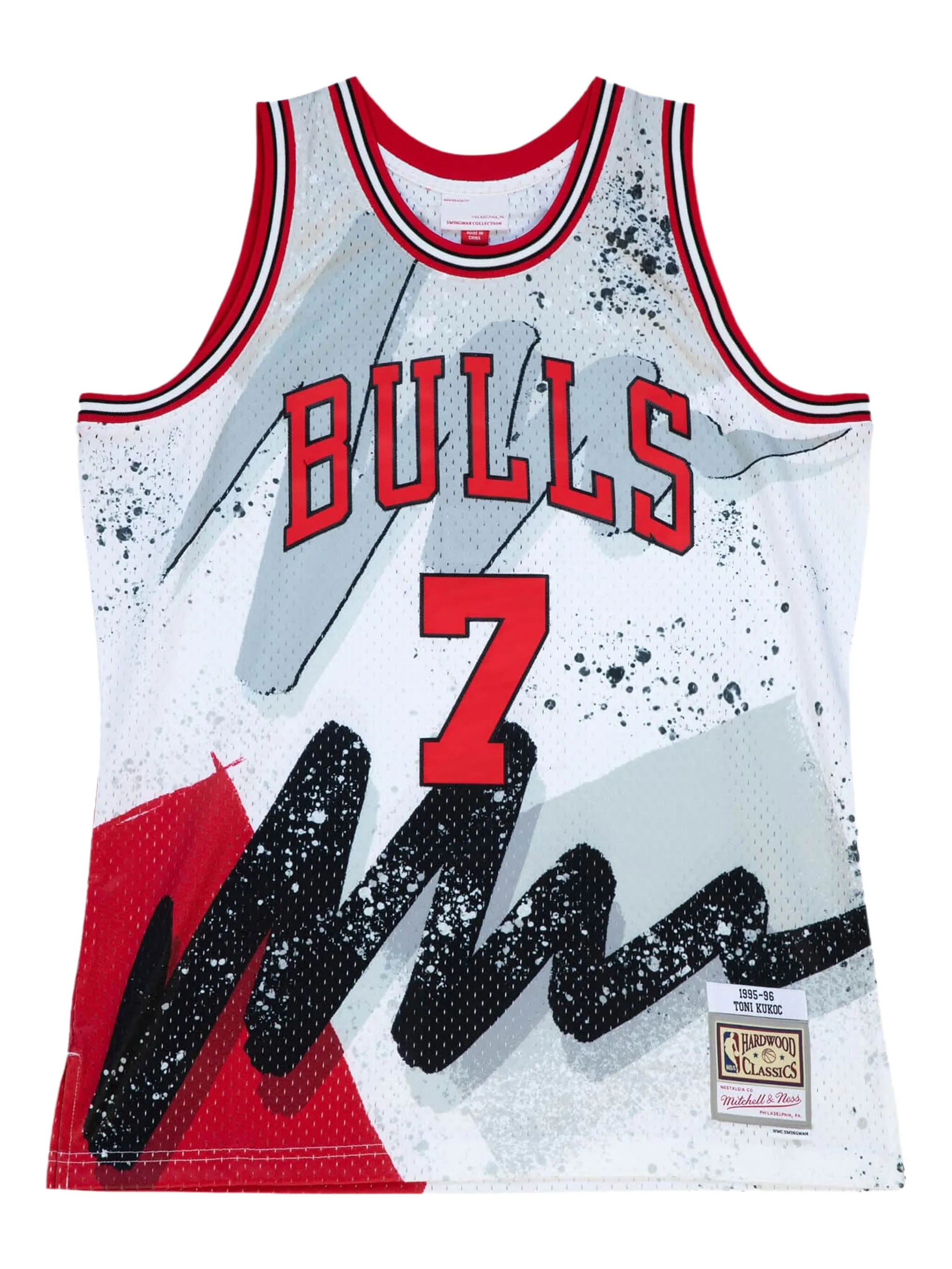 

Топ Toni Kukoc NBA Chicago Bulls 1997 Hyper Hoops Swingman Mitchell & Ness, белый