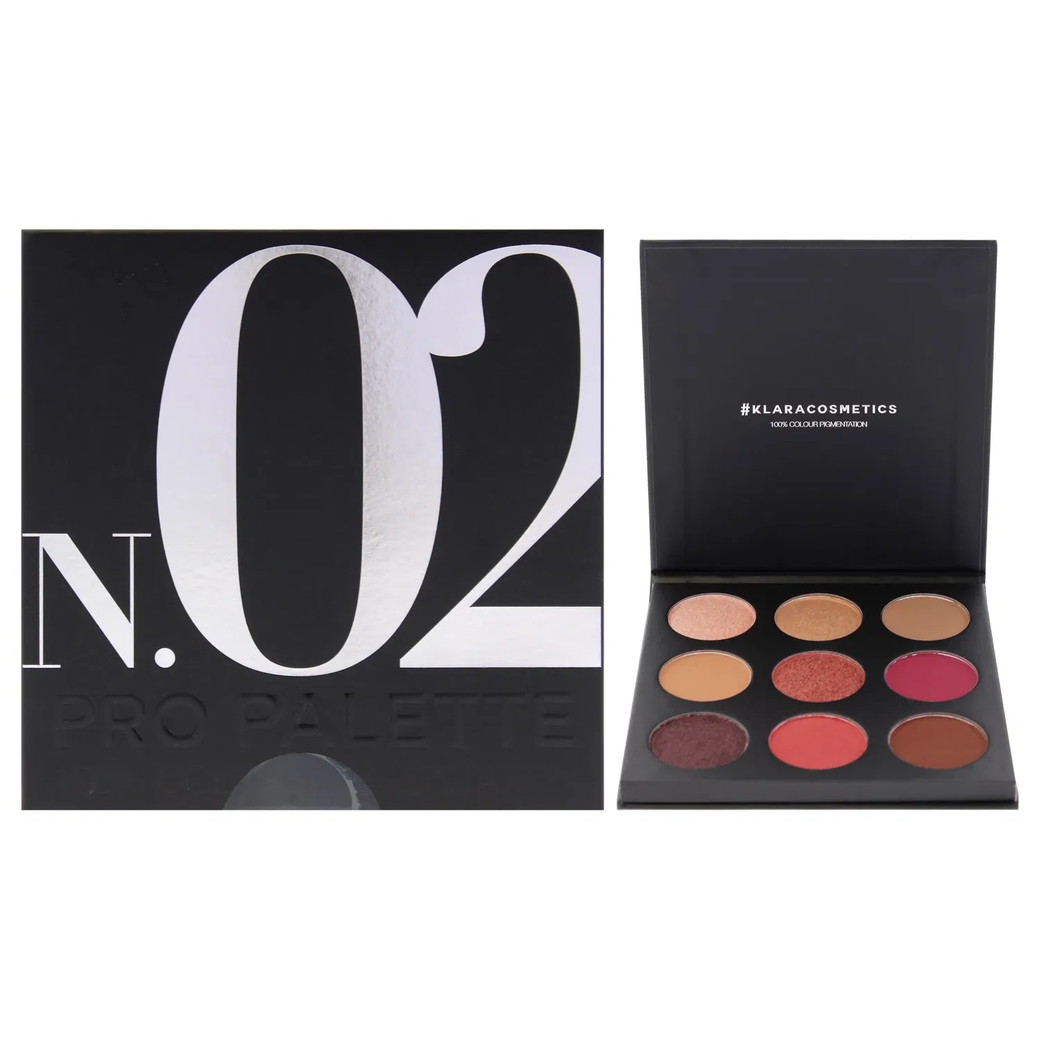 Палетка теней для век Pro Eyeshadow Palette - N.02 от Klara for Women - 0,38 унции теней для век, мультиколор