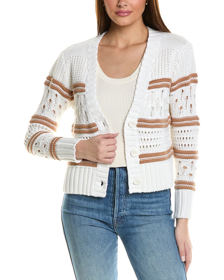 

Осенний кашемировый кардиган грубой вязки Autumn Cashmere, белый