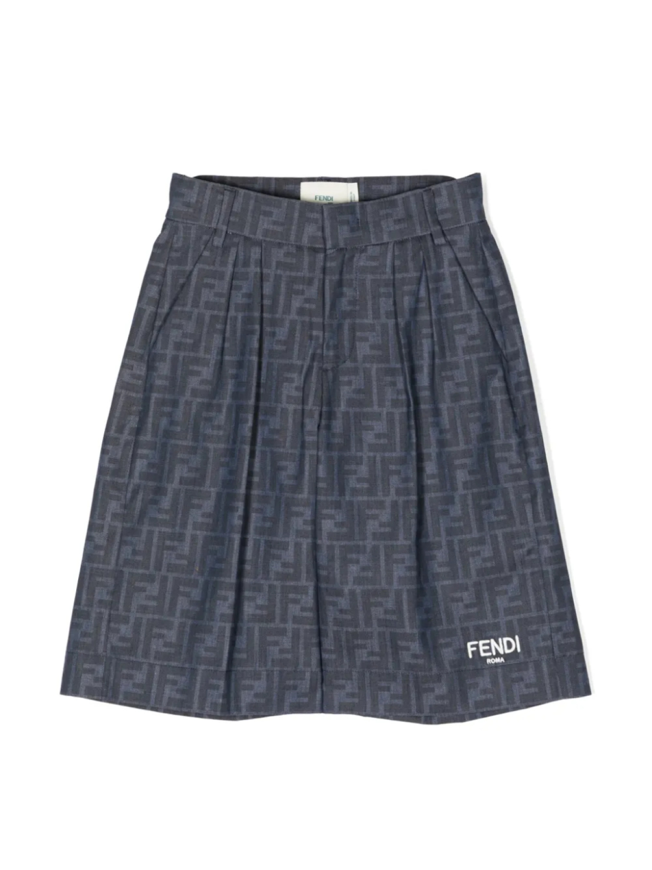 

Шорты с логотипом FF Fendi Kids, синий