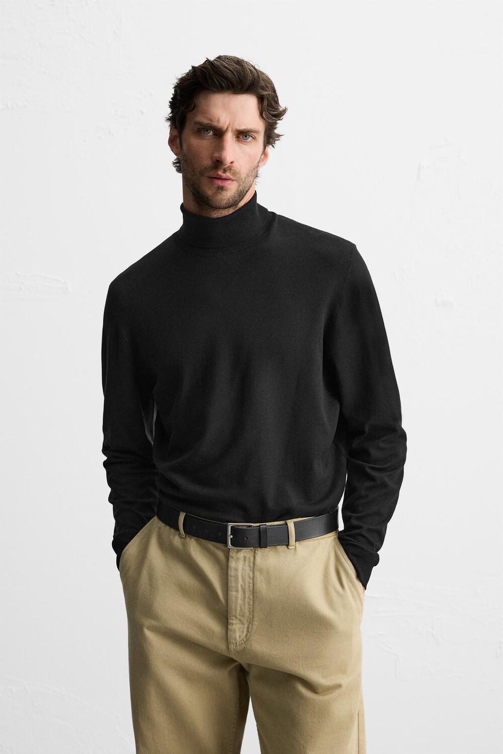 

Свитер из вискозной смеси ZARA, черный