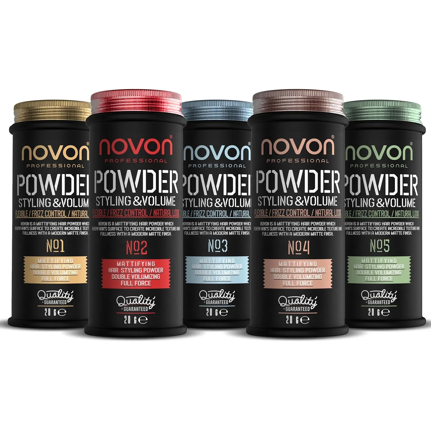 Пудра для укладки волос Novon Professional, 5 x 20 г Novon