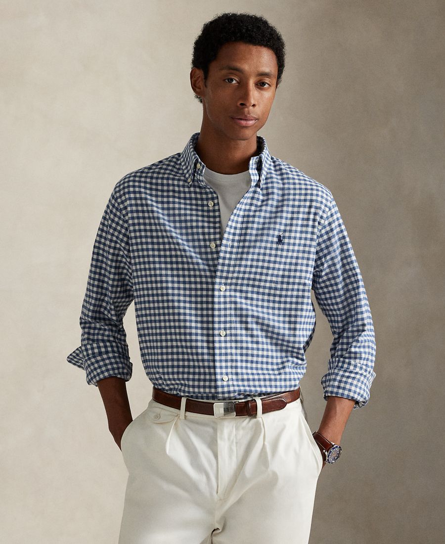 

Мужская классическая рубашка из высококачественной саржи Polo Ralph Lauren, Lattice Blue Heather