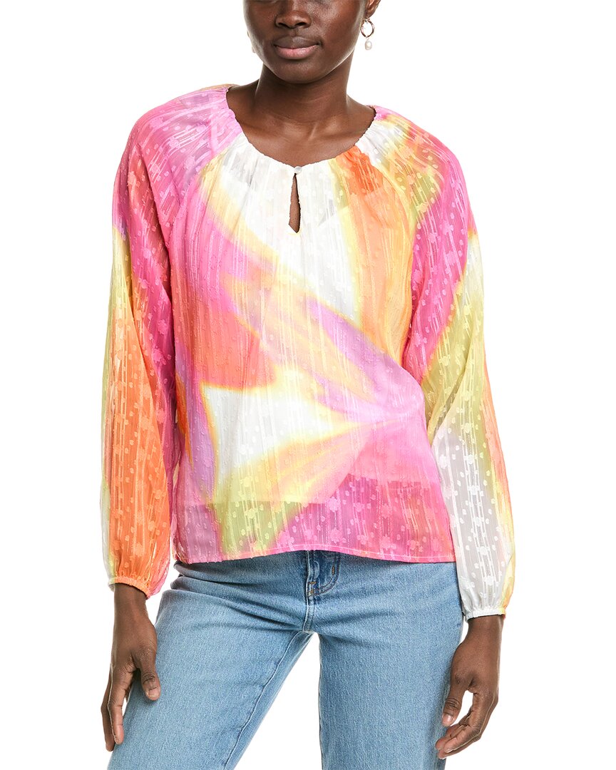 

Николь Миллер Тканая рубашка Nicole Miller, оранжевый