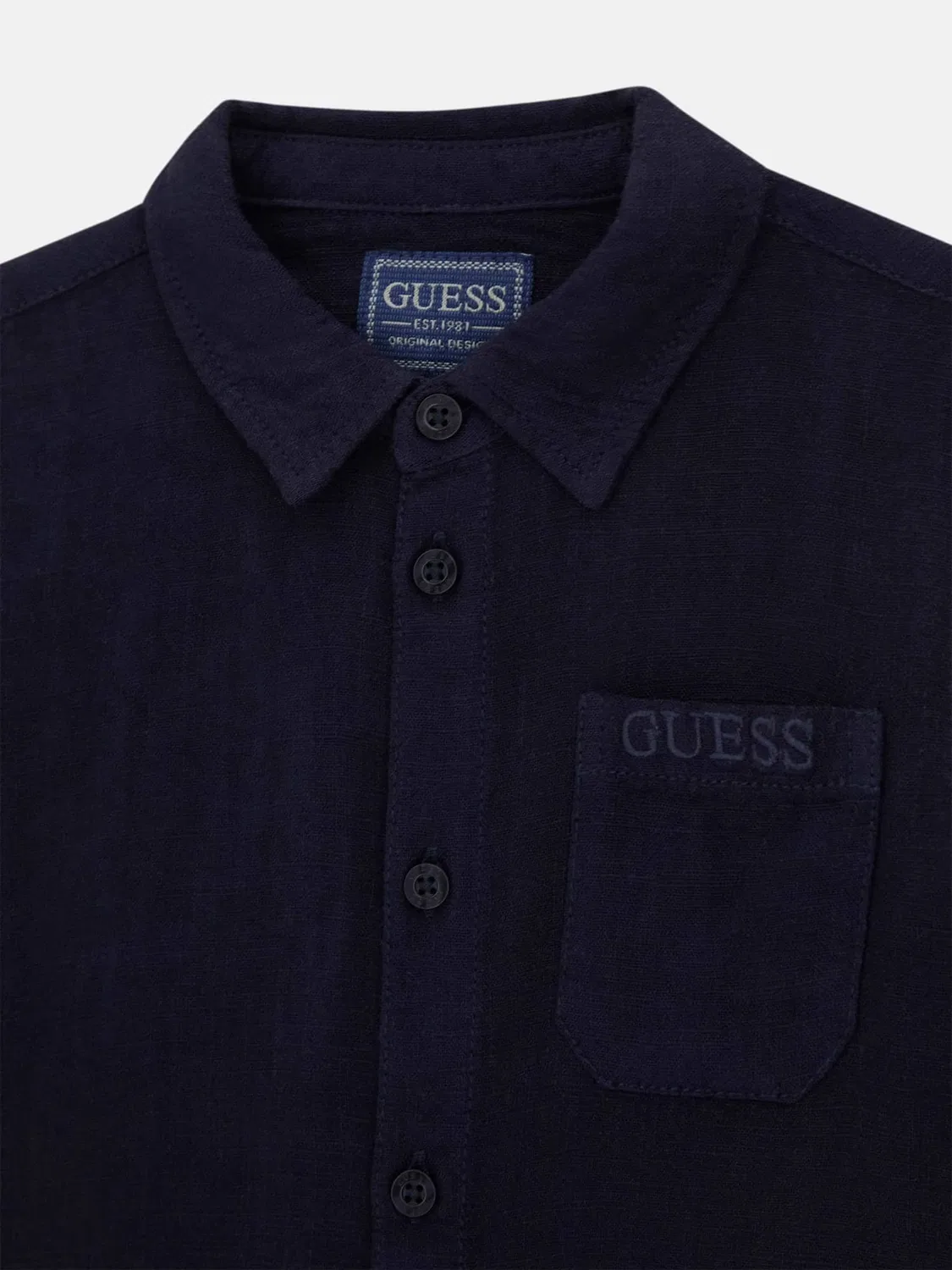 Рубашка на пуговицах стандартного кроя Guess, Dark Blue — фото 4