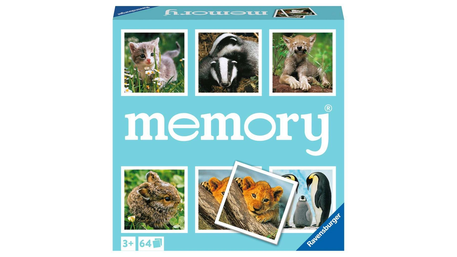 

Ravensburger Spiele Animal Children 20879 классическая игра для любителей животных, игра на память для 2-8 игроков в возрасте от 3 лет и старше