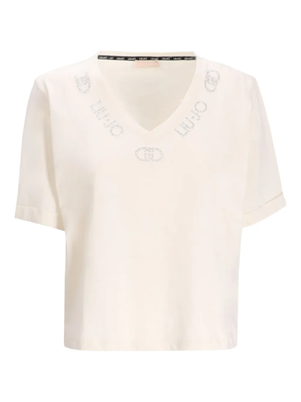 

Декорированная футболка с V-образным вырезом LIU JO, белый