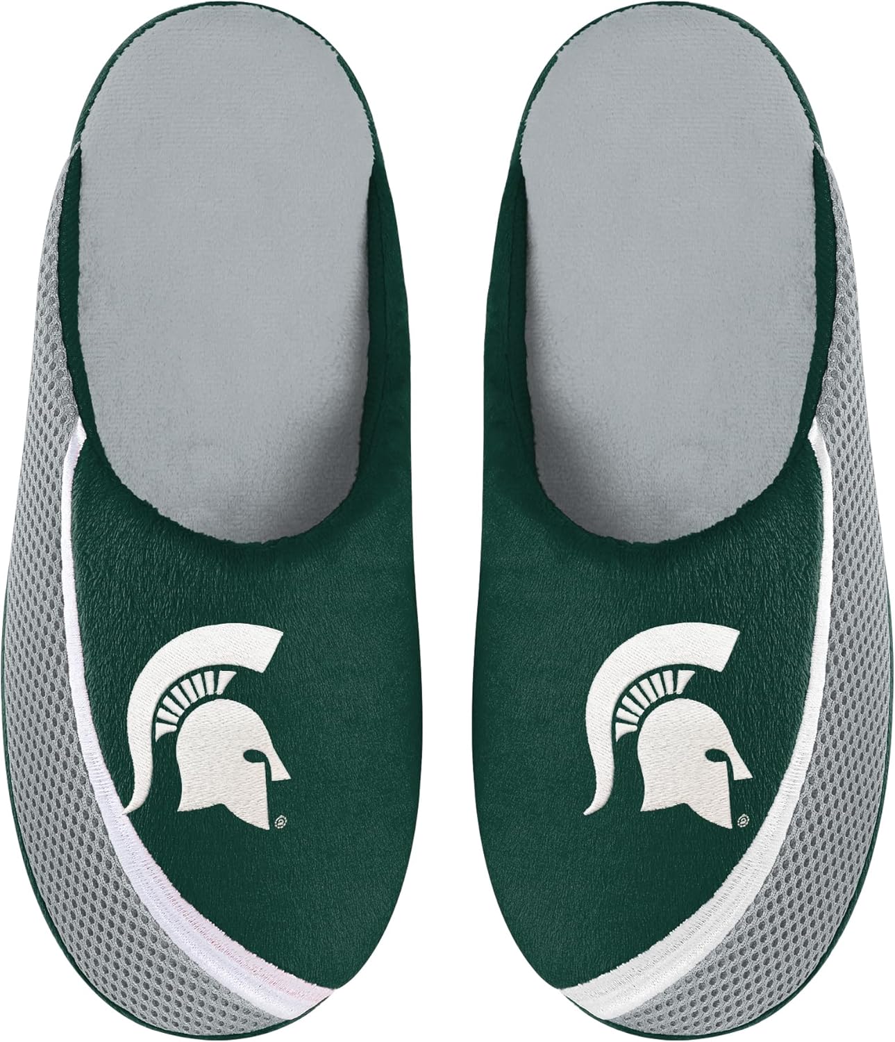 

Мужские тапочки FOCO NCAA 2022 с большим логотипом и цветной окантовкой, Michigan State Spartans