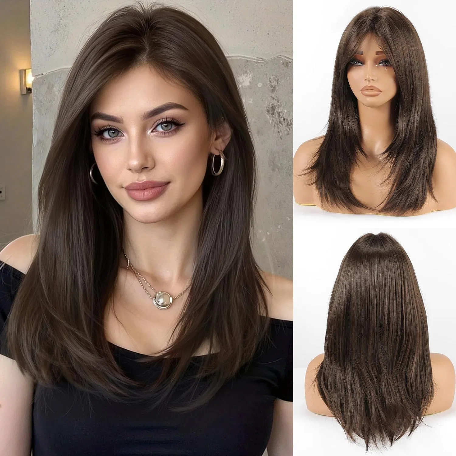 Женский парик Allbell темно-коричневый Allbell, Dark Brown 242-6