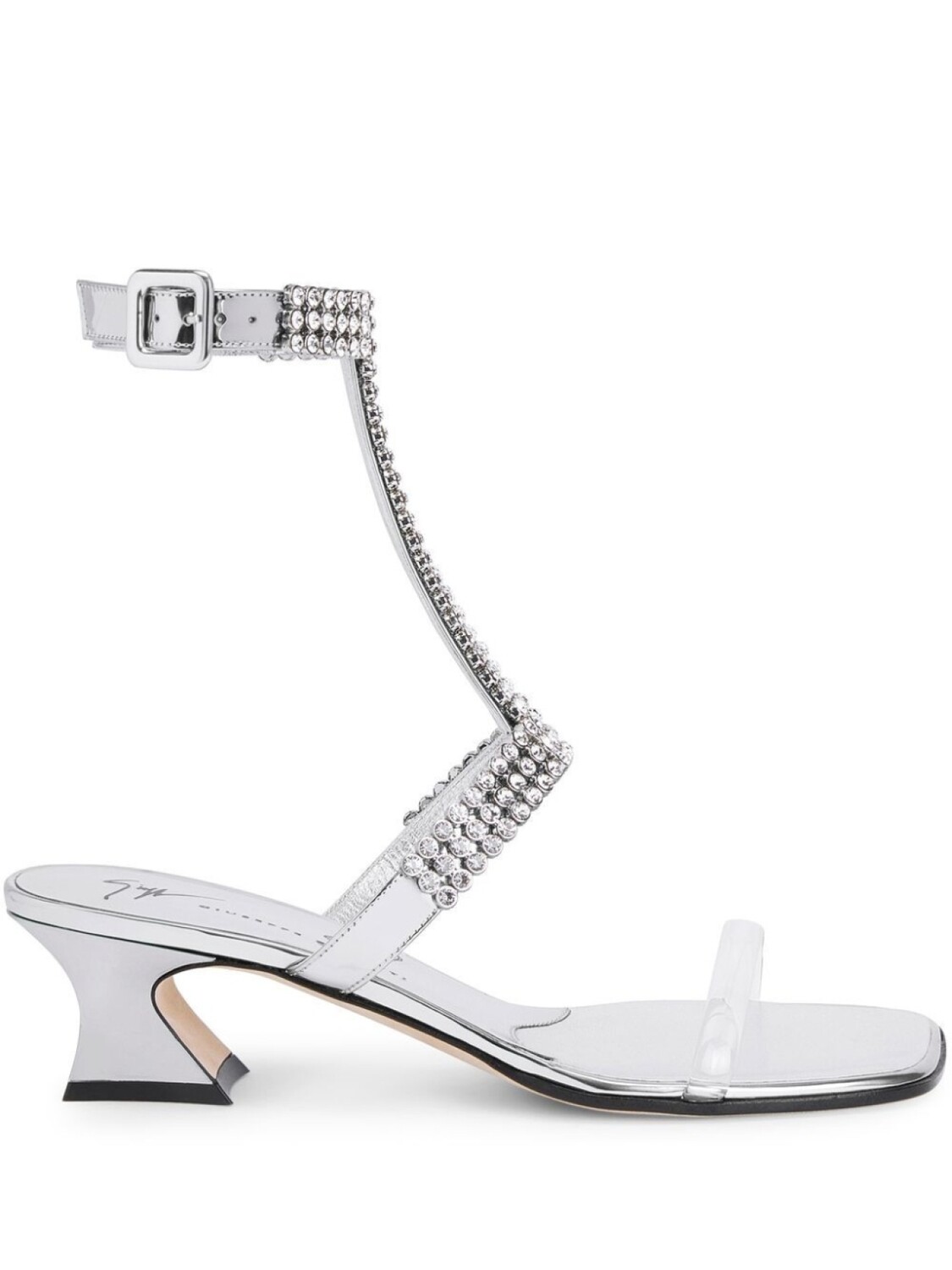 

Giuseppe Zanotti босоножки Devine 45 с кристаллами, серебристый