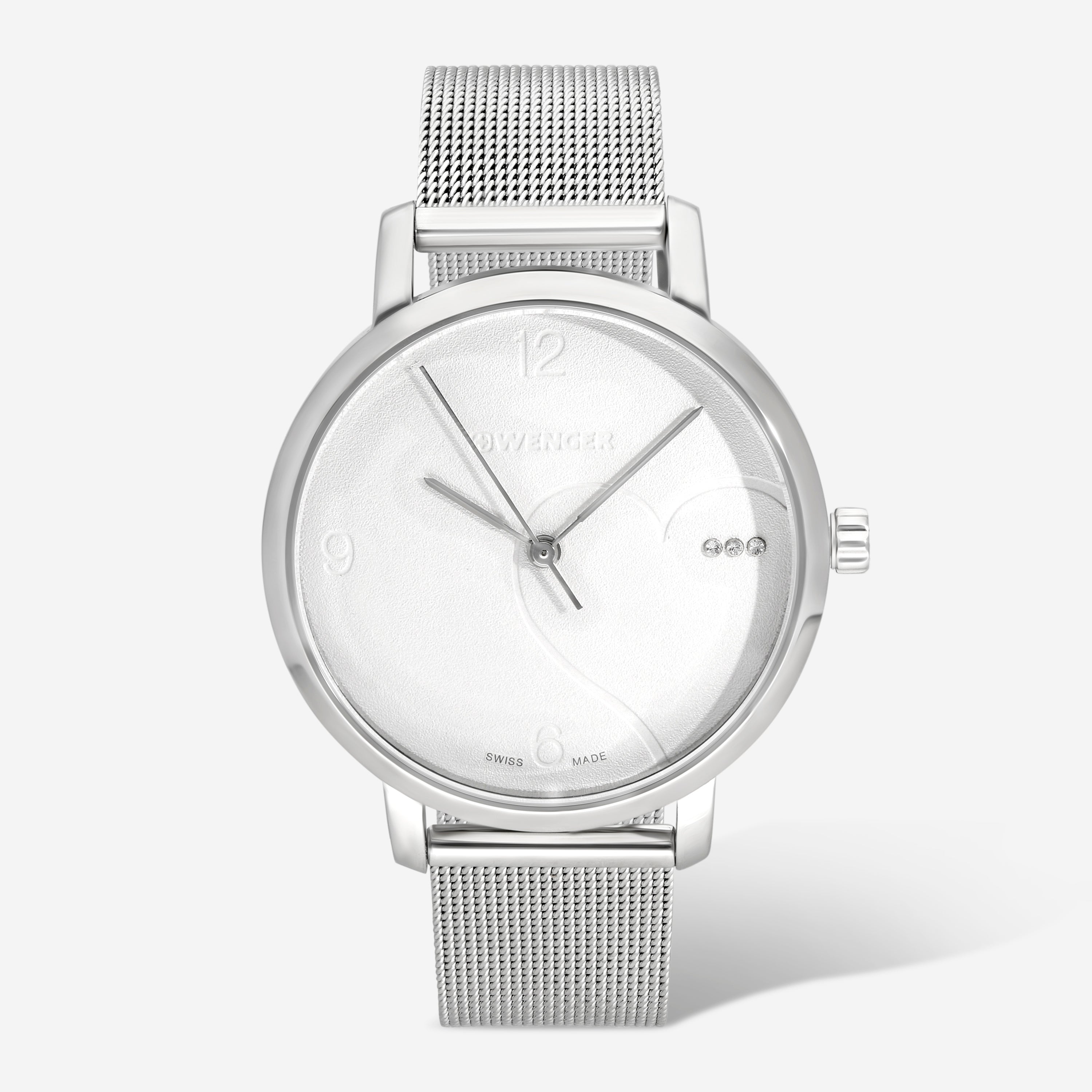 

Часы женские WENGER Swiss Army 01.1731.108 Metropolitan Donnissima с серебряным циферблатом 38 мм