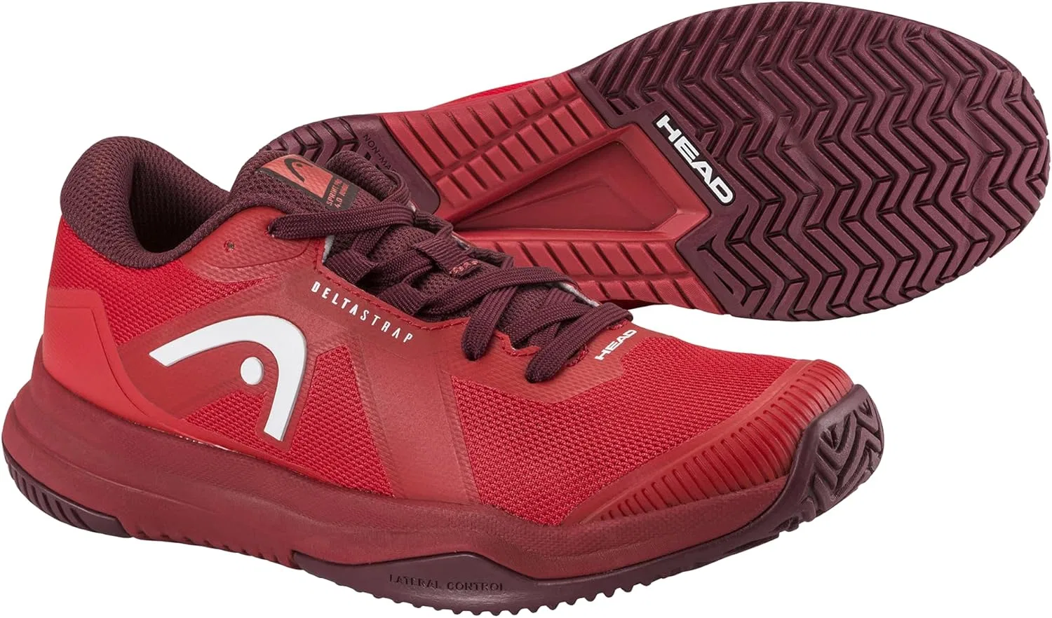 Кроссовки теннисные HEAD Junior Sprint Pro 4.0, Red/Dark Red — фото 2