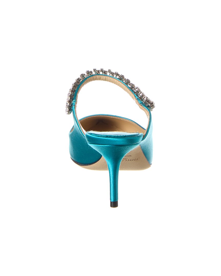 Атласные мюли Jimmy Choo Bing 65, синий — фото 3