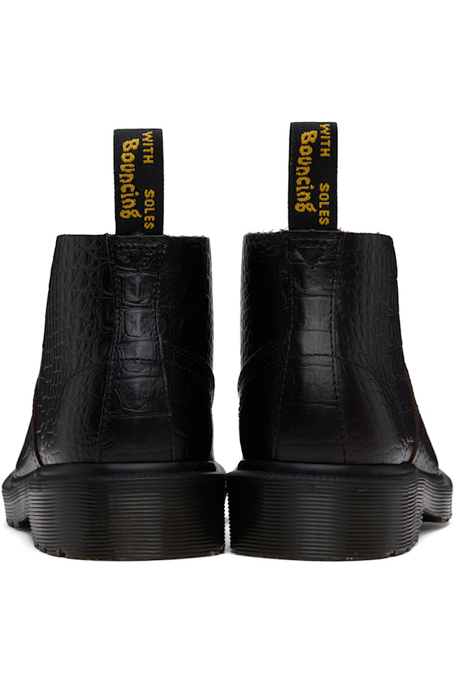 Сапоги из анилиновой кожи Church crocodile Dr. Martens, коричневый — фото 2