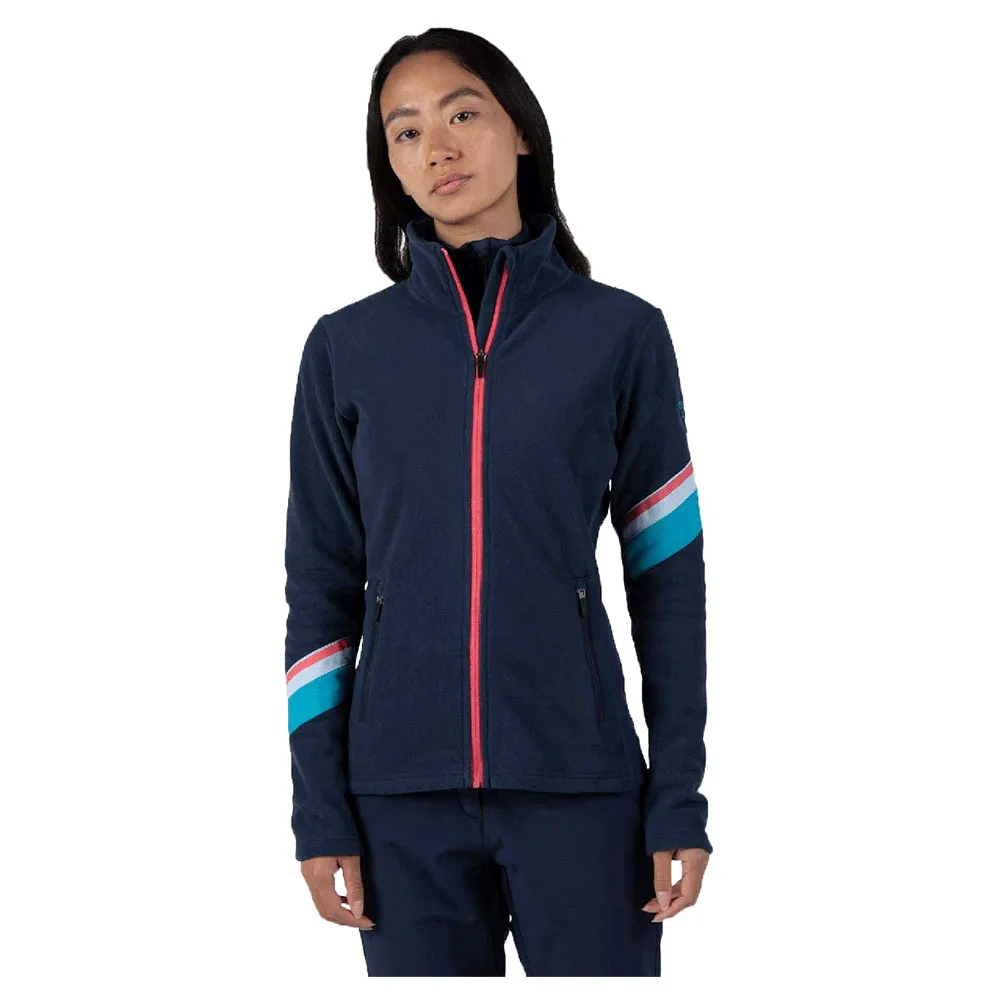 

Флис Rossignol Strawpile full zip, синий