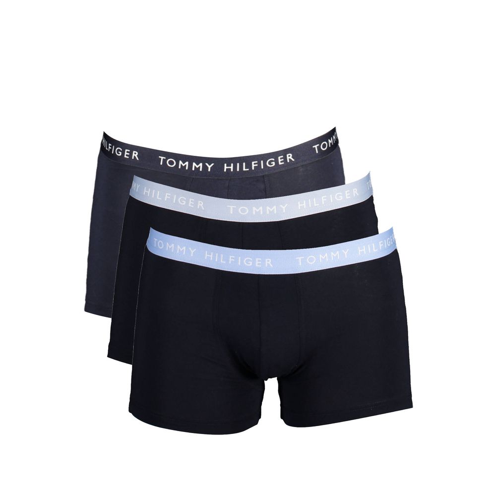 

Черный хлопковый мужской боксёрский комплект из трёх предметов Tommy Hilfiger