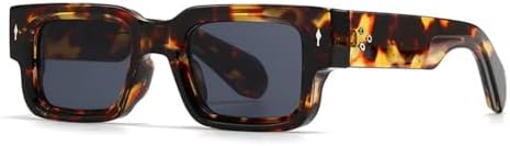 

Винтажные маленькие солнцезащитные очки для женщин и мужчин, модные ретро-очки с толстой оправой, мужские солнцезащитные очки с защитой от УФ-излучения UV400 MTZJH, Black Tea