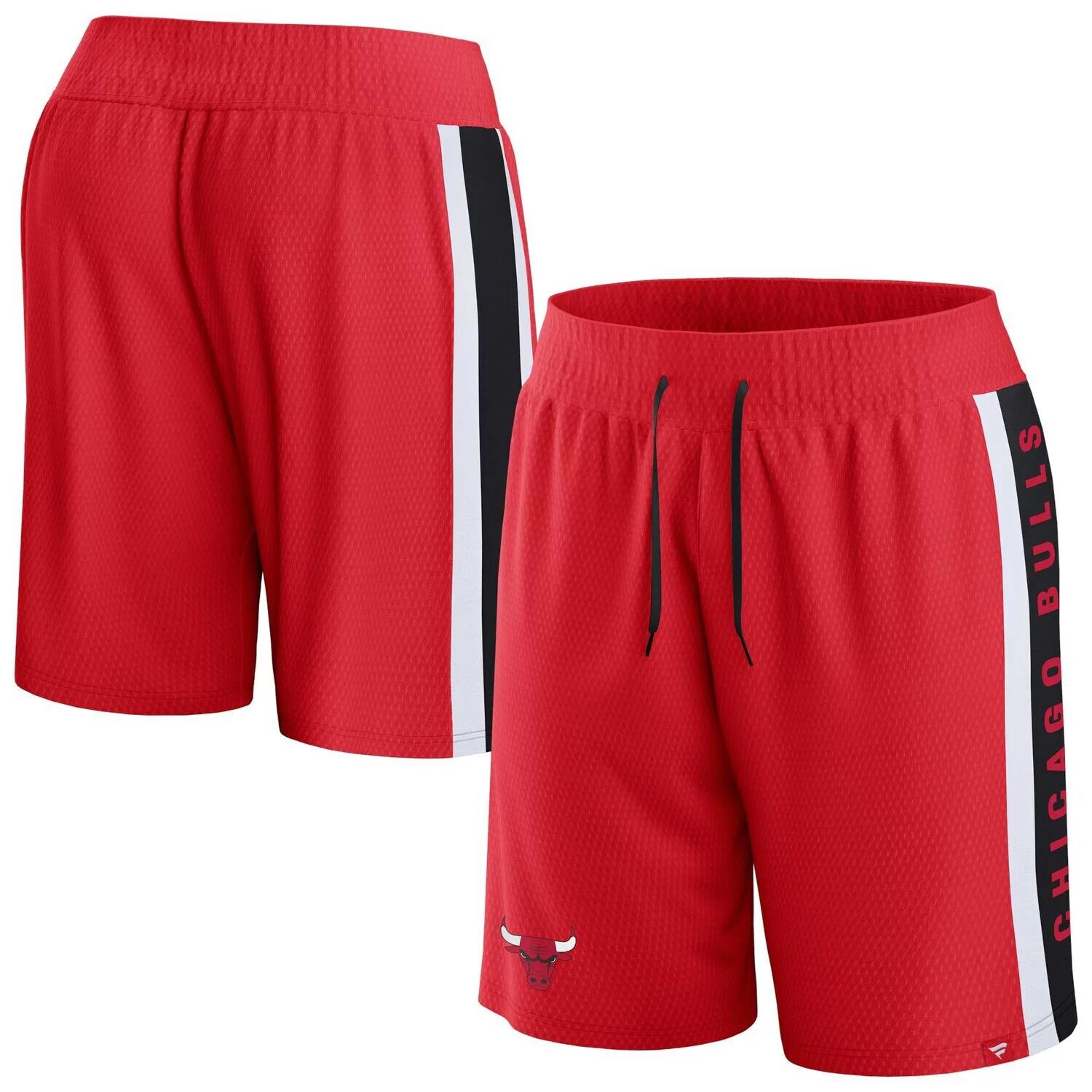 

Мужские фирменные красные шорты Chicago Bulls для рефери в сетку Fanatics