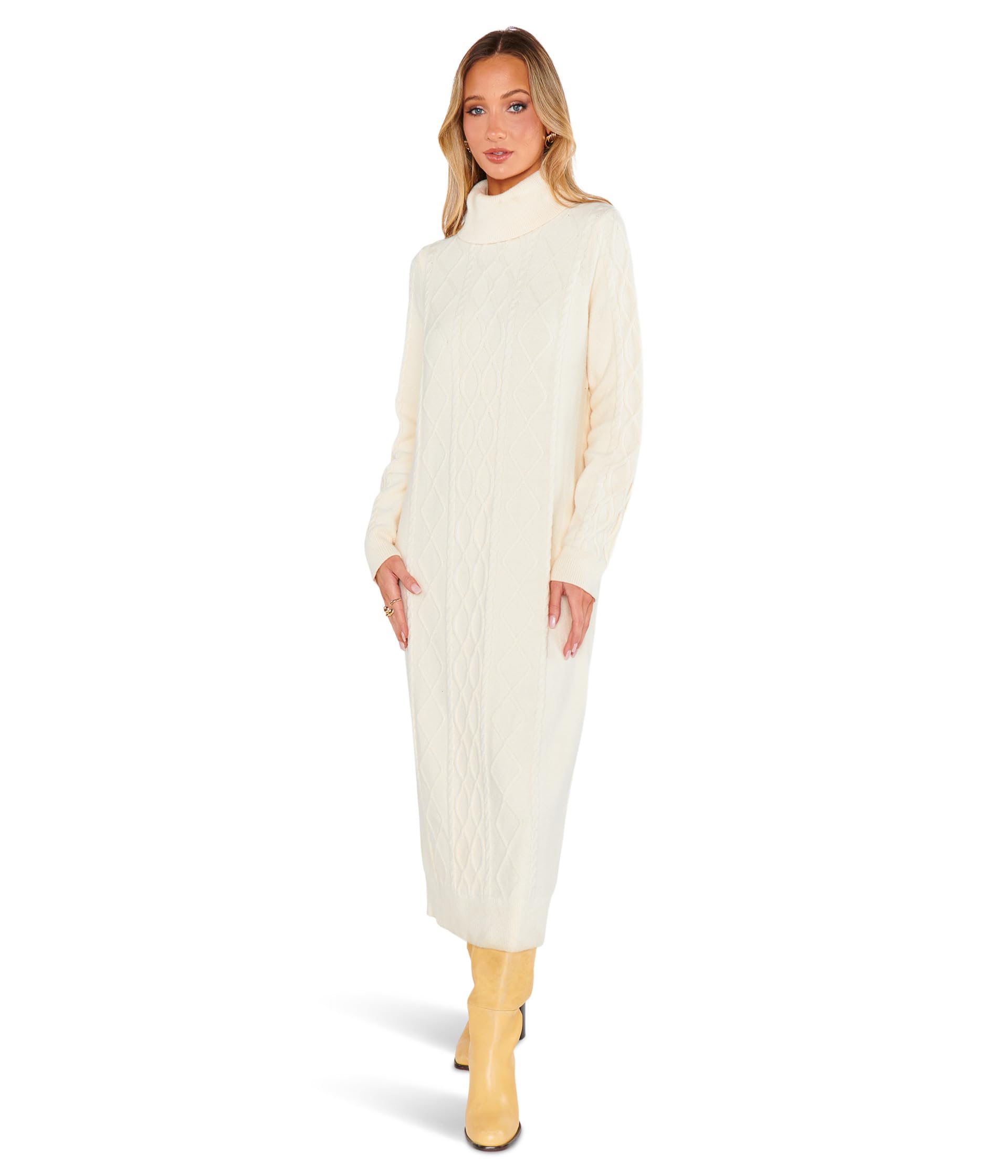 

Платье Show Me Your Mumu Montreal Midi Dress, Cream Cable Knit