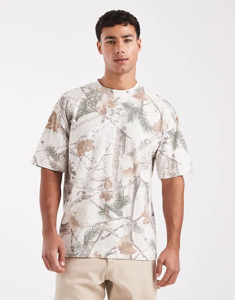 

Футболка Hollister свободного кроя с абстрактным камуфляжным принтом