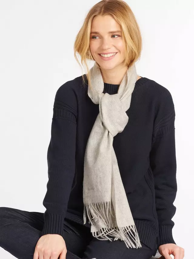 

Шарф Barbour Lambswool, цвет light grey