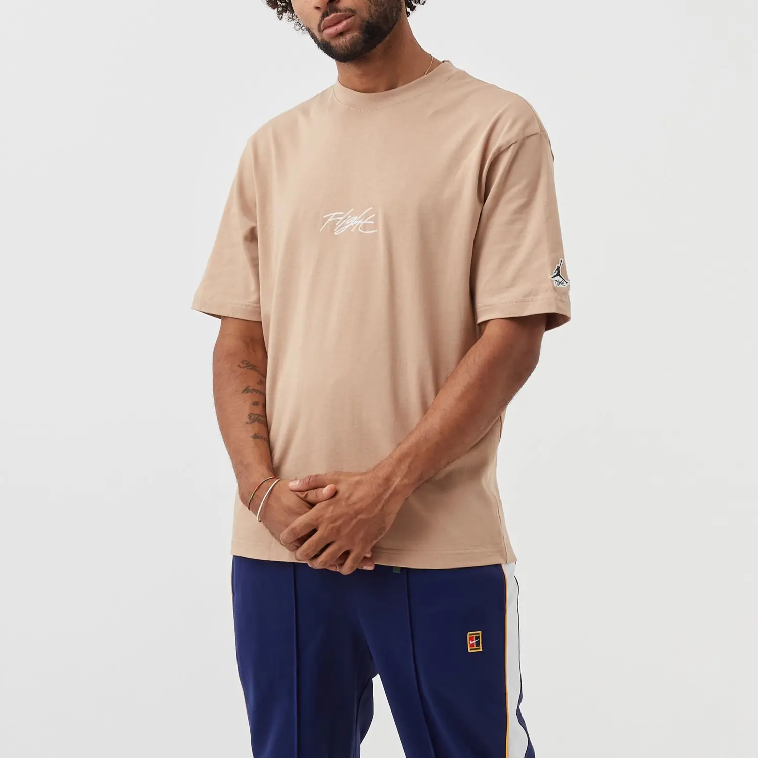 Nike Flight Essentials Футболка Jordan, Льняной/Бежевый — фото 3