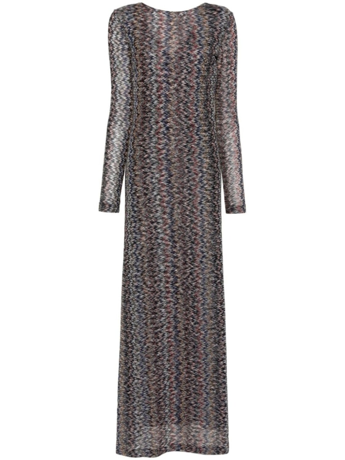 

Missoni платье макси с узором зигзаг, синий