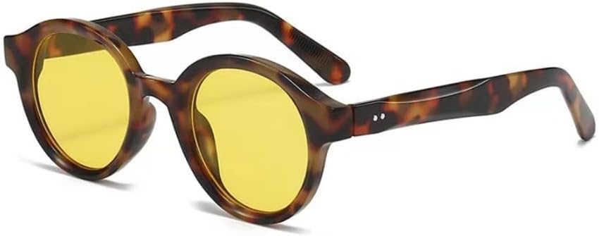 

Винтажные круглые солнцезащитные очки конфетных цветов для женщин и мужчин. Модные женские солнцезащитные очки класса люкс с защитой от УФ-излучения UV400 MUTYNE, Leopard Yellow