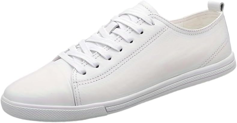 

Мужские кроссовки для активного отдыха - плоская подошва, дышащая сетка, стильный дизайн и легкость для повседневной носки Fusecottc, белый