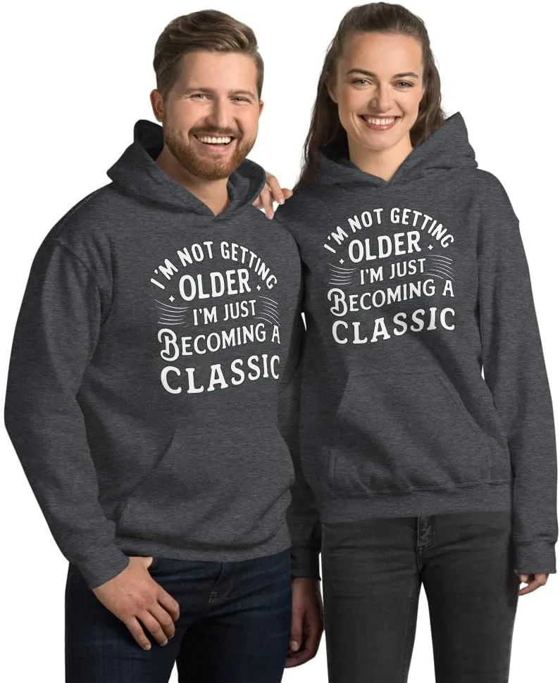 Толстовка Unisex I'm Not Getting Older I'm Becoming a Classic, футболка на день рождения Generic, Dark Heather