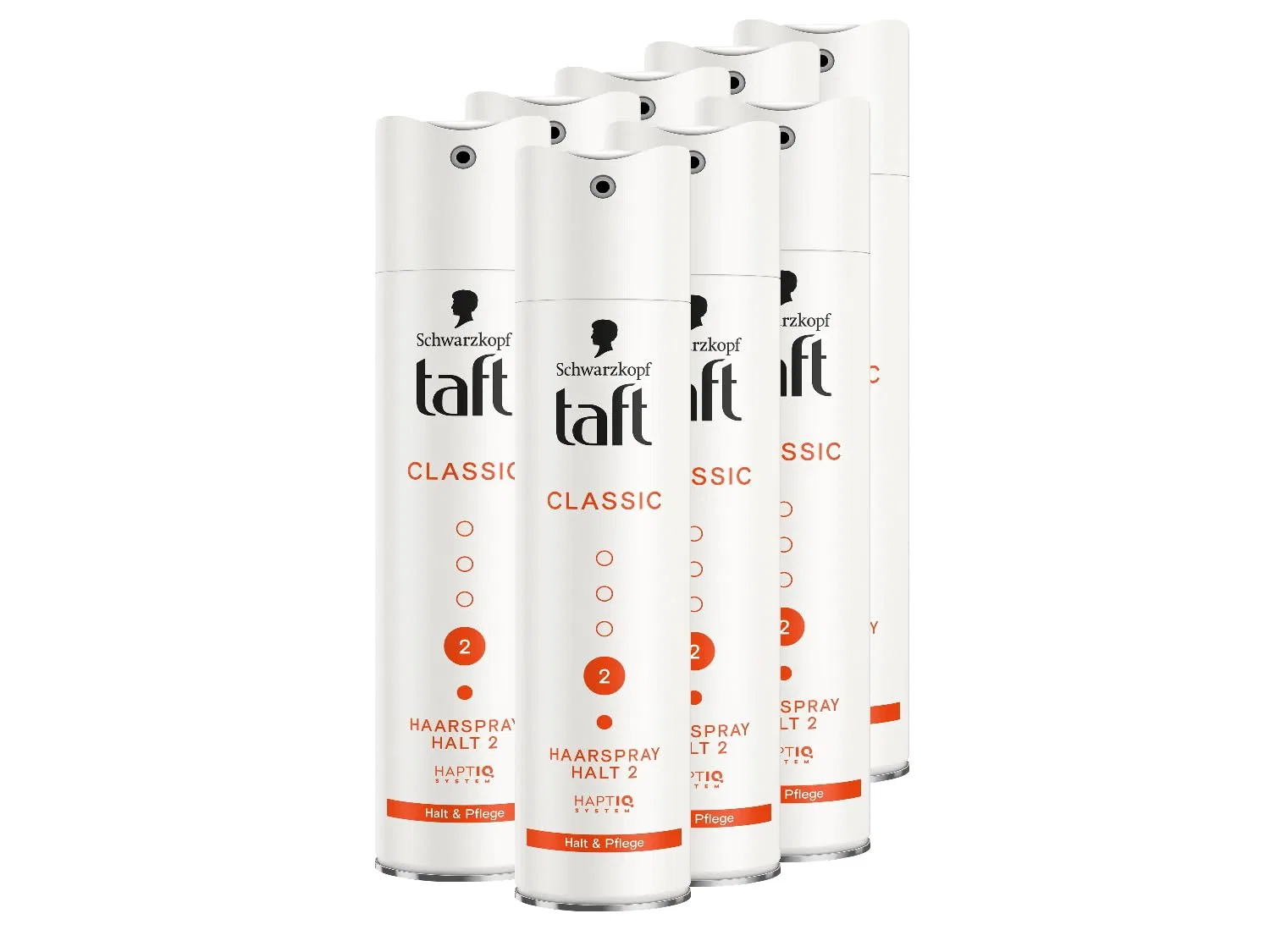Набор из 8 лаков для волос Schwarzkopf Taft Classic, уровень фиксации 2, 250 мл Taft