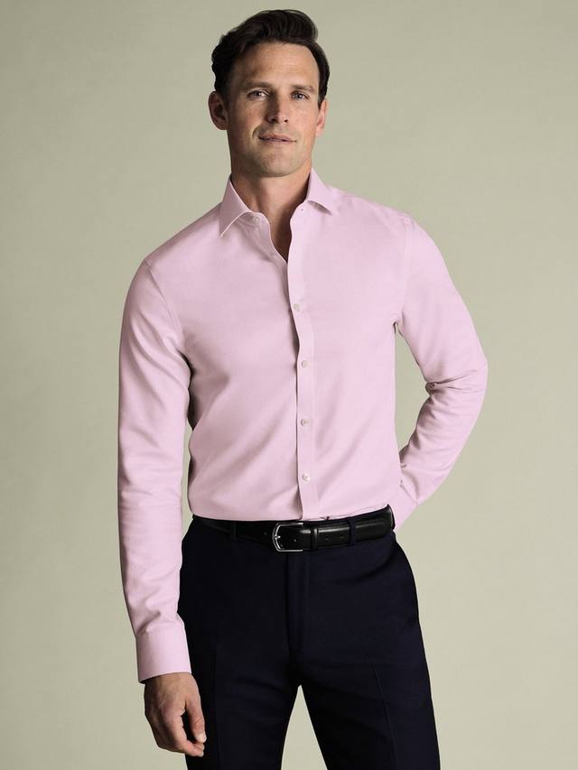 

Берлингтон хлопковая рубашка с длинным рукавом и воротником Charles Tyrwhitt