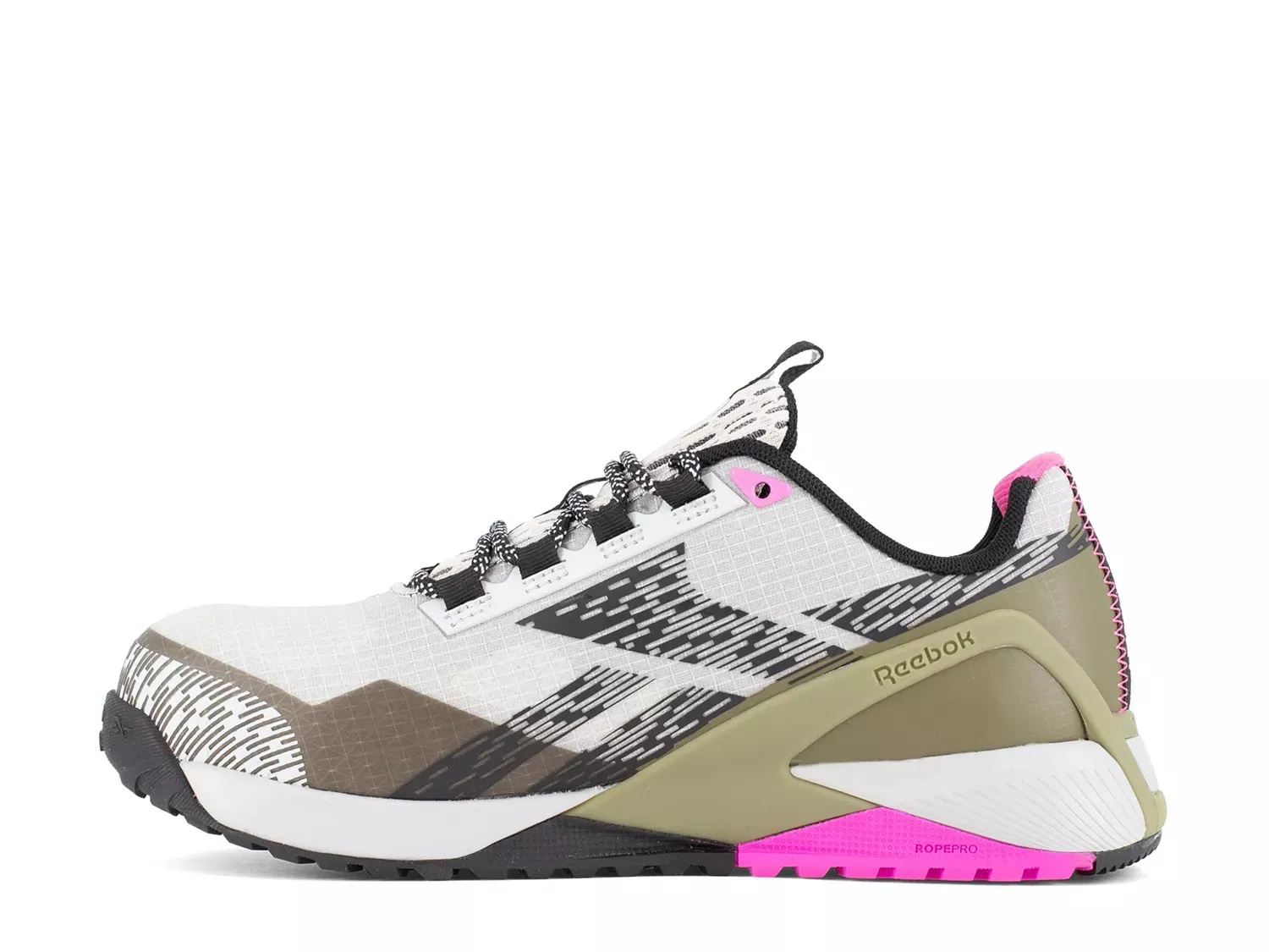 Кроссовки Reebok Work Nano X1 Composite Toe Work Sneaker — женские, белые/серые/армейско-зеленые — фото 3