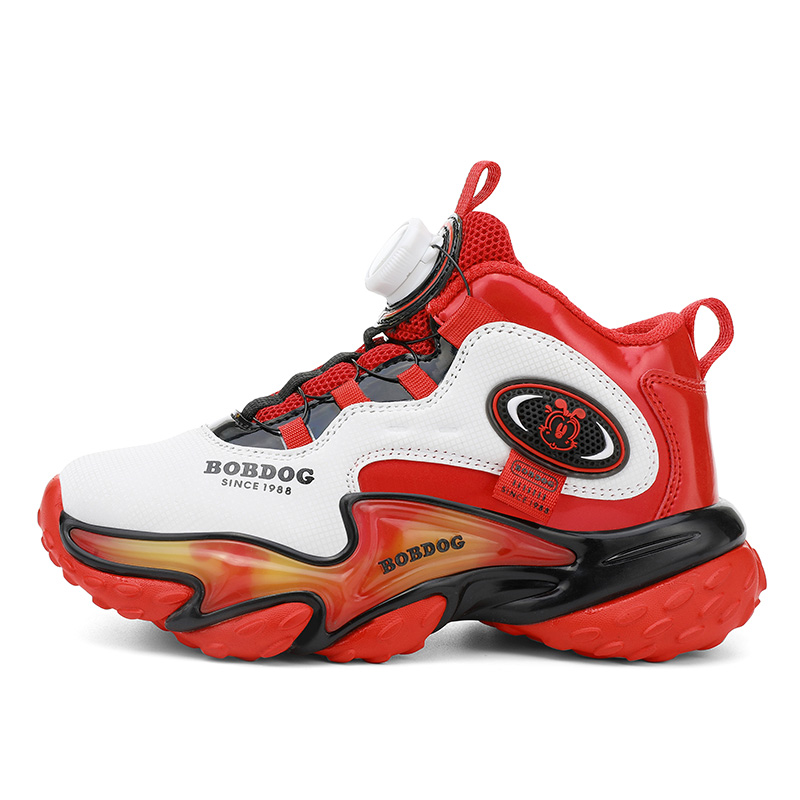 

Детские баскетбольные кроссовки для детей BOBDOG, белый/красный
