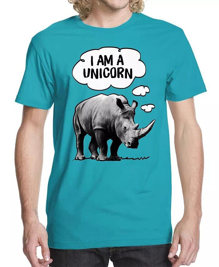

Мужская футболка с рисунком Rhino Unicorn Buzz Shirts