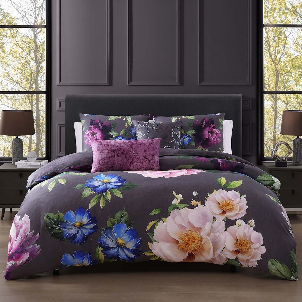 

Комплект двусторонних одеял Bebejan Elegant Blossoms из 5 предметов, серый
