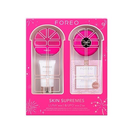 

Skin Supremes Luna Mini 3 & Ufo 2 Набор для ухода за кожей со светодиодной маской и терапией красным светом — подарки для женщин, Foreo