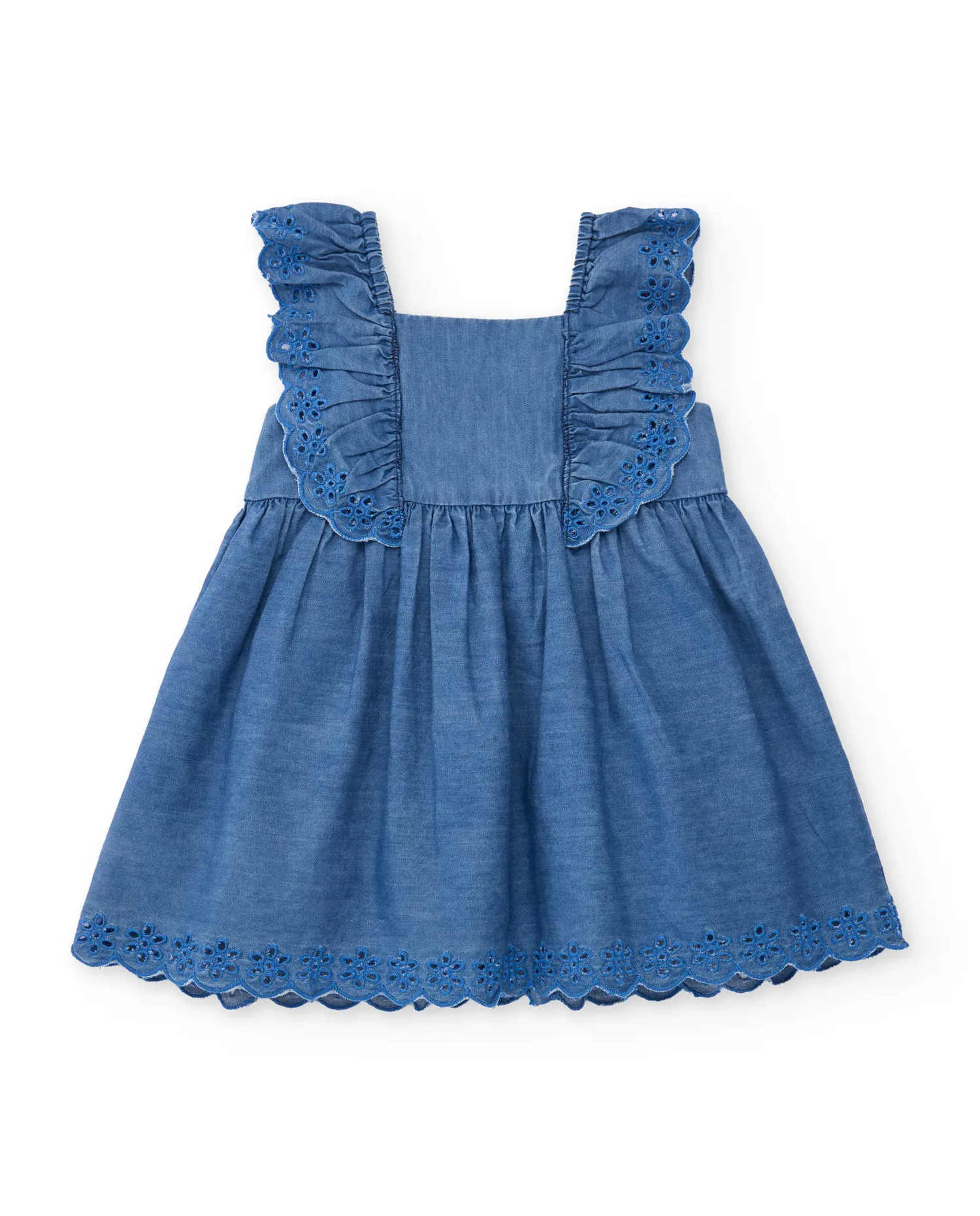 Платье для девочки с воланами и цветочной вышивкой Tuc tuc, Azul Denim