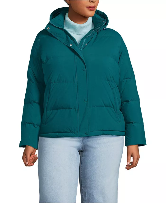 

Пуховик Max 600 Plus Size Lands' End, синий