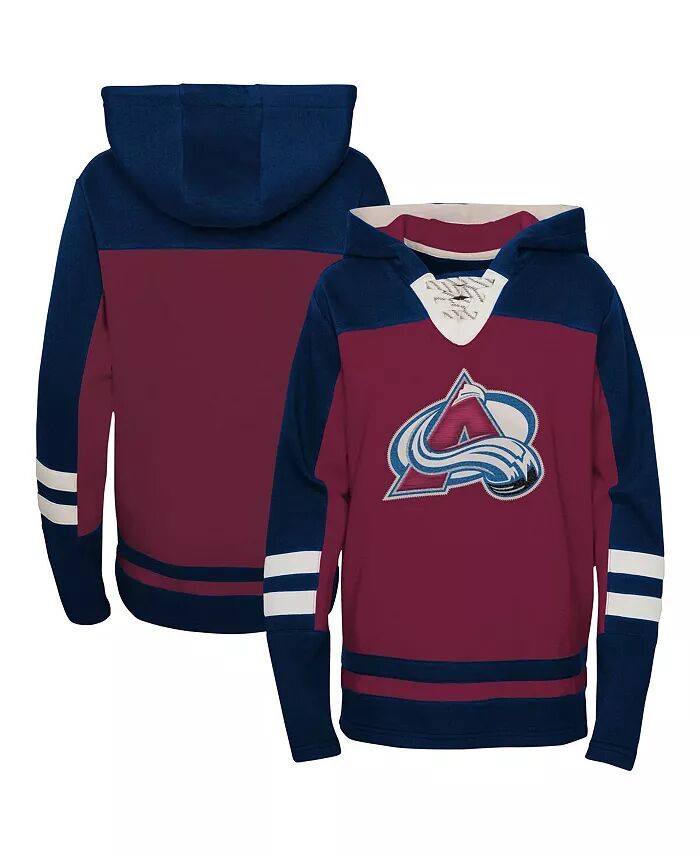 

Толстовка с капюшоном Colorado Avalanche Ageless Revisited для мальчиков и девочек дошкольного возраста бордового цвета со шнуровкой и V-образным вырезом Outerstuff