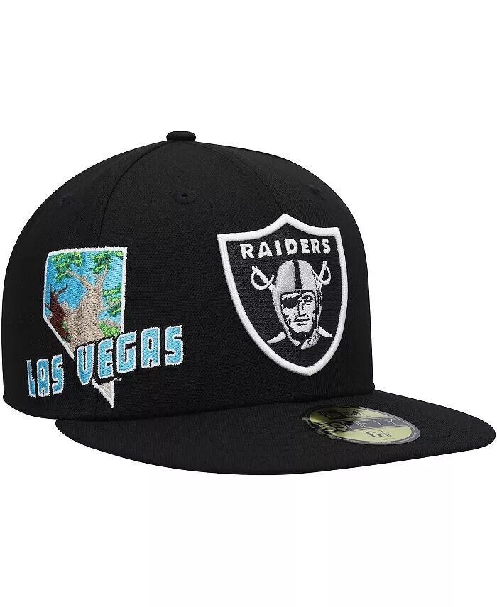 

Черная мужская приталенная кепка Las Vegas Raiders Stateview 59FIFTY New Era
