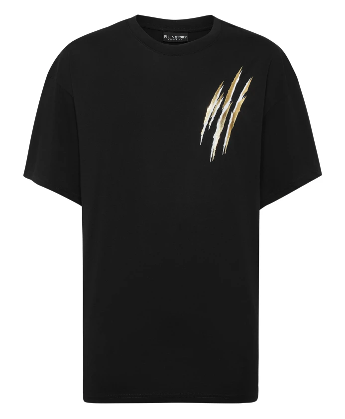

Футболка с круглым вырезом, ss scratch Plein Sport, черный