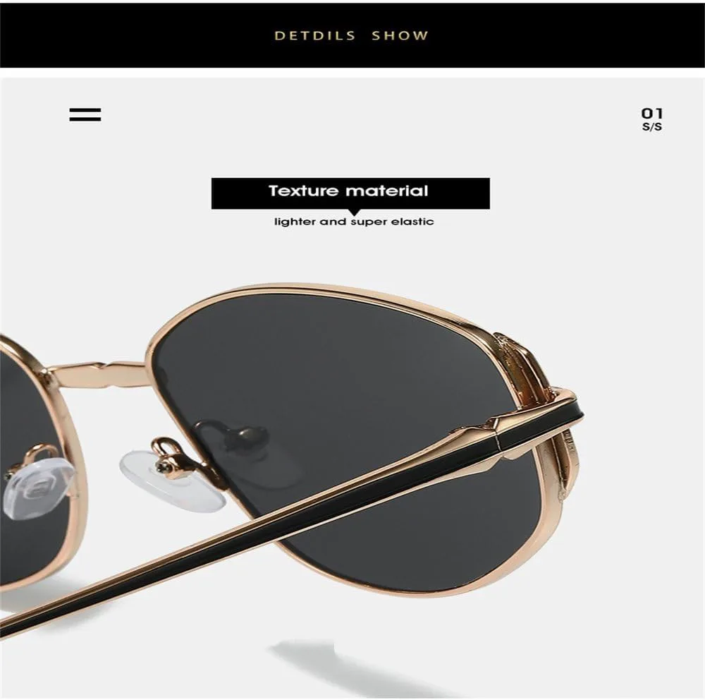 

Модные солнцезащитные очки в металлической оправе с защитой от УФ-излучения, подходят для вождения и путешествий, обеспечивают защиту от солнца KTUCN, 08