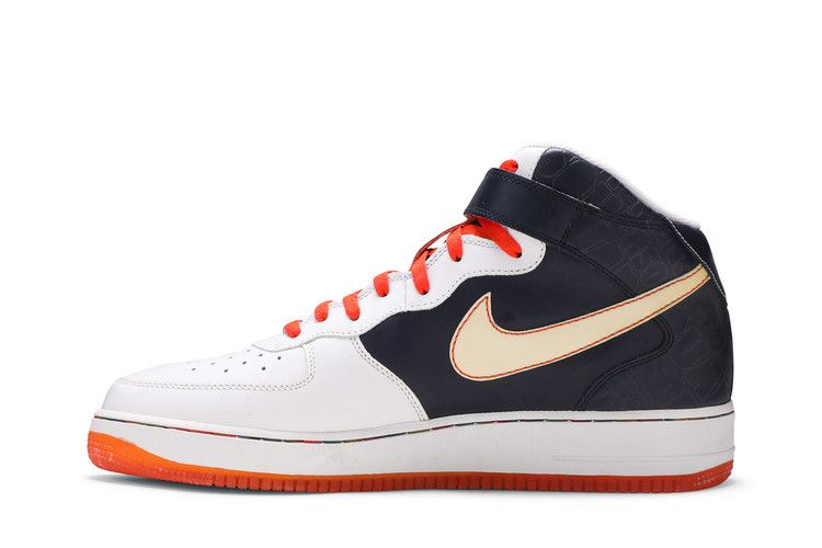 Кроссовки Nike Air Force 1 Mid '07 'Orange Blaze', синий — фото 4