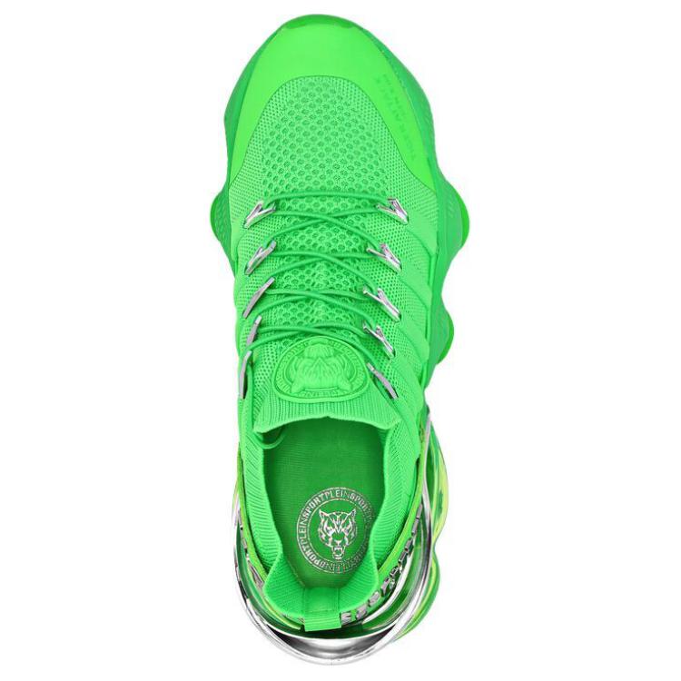 Низкие повседневные кроссовки Unisex Зеленый флуоресцентный PLEIN SPORT — фото 4