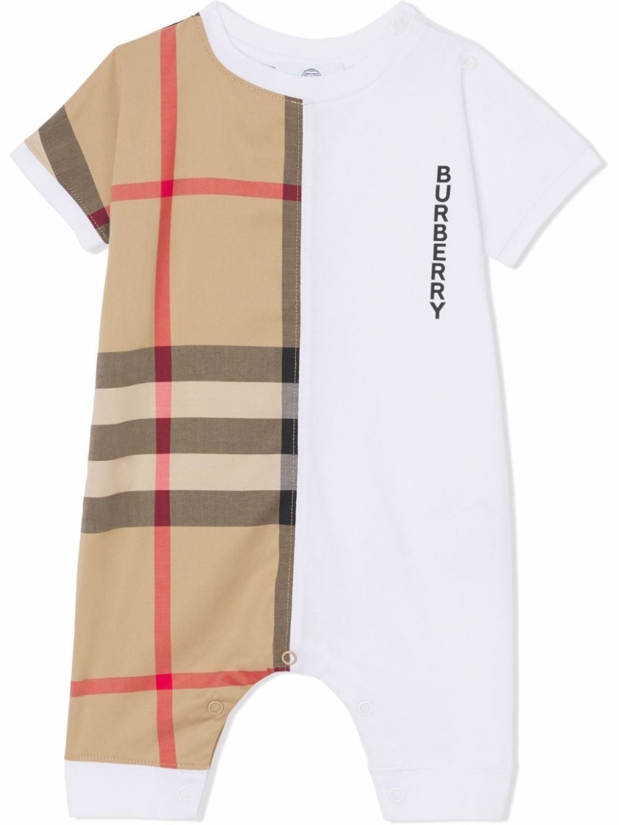 

Комбинезон в клетку Vintage Check Burberry Kids, белый